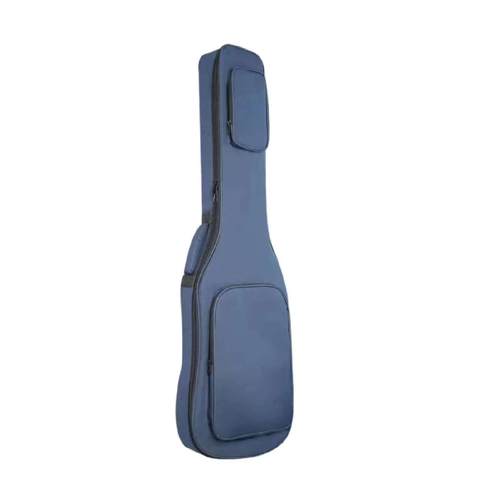 Spacious Electric Bass Soft Shell Case with Neck Strap and Front Zip Pockets for Bassists
