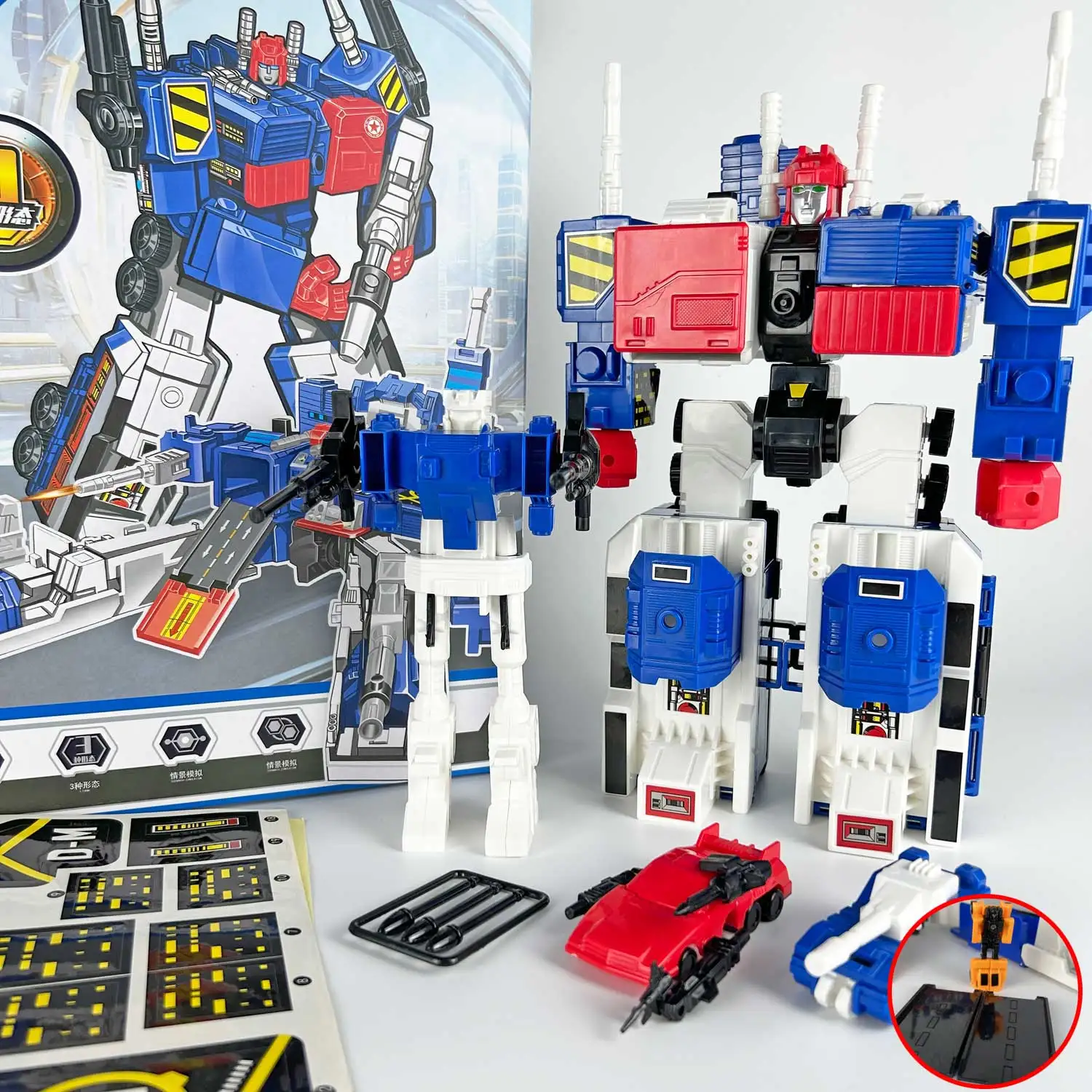Transformation Metrotitan Blue Metroplex Ko G1 Three Transformations Action Figures Toy Gift Collection