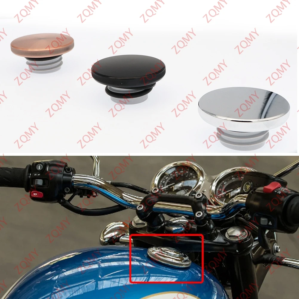 Motorbike Petrol Fuel Gas Tank Cap Cover m For Scramble T120 T100 Thruxton 2001 2002 2003 2004-2019 2020 2021