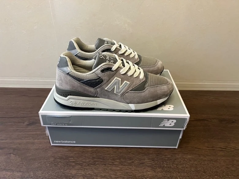 NewBalance Men/Women NB998 USA Made Vintage Walking Shoes Athletic Retro Suede Unisex Wearable Comfort Jogging Outdoor Sneakers