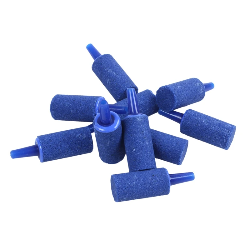 DT15 30 Pieces Fish Tank Mineral Bubbles Air Stone, Aquarium Oxygen Stone, Blue, 3.9x1.3cm, for Fish Tank - view 5