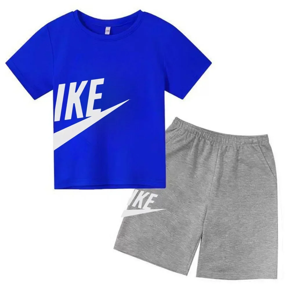 

3-12Y Kids Summer 2-Piece T-Shirt & Pants Set Boys & Girls Casual Letter Print Outfits