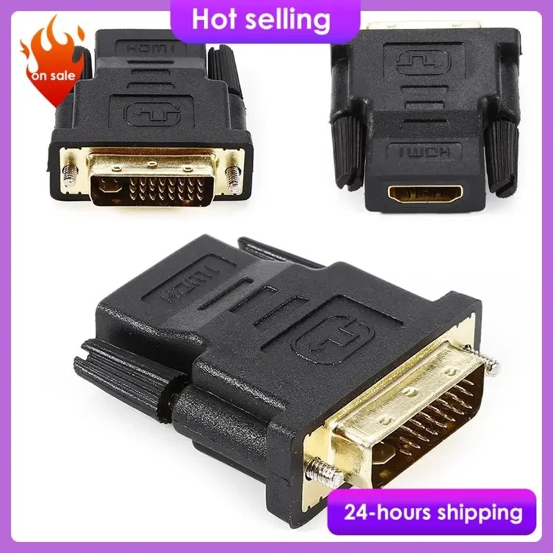 Professional Golden-Plated two way Converter Adapter DVI Male to HDMI Female Adapter HDMI to DVI Male Converter Adapter