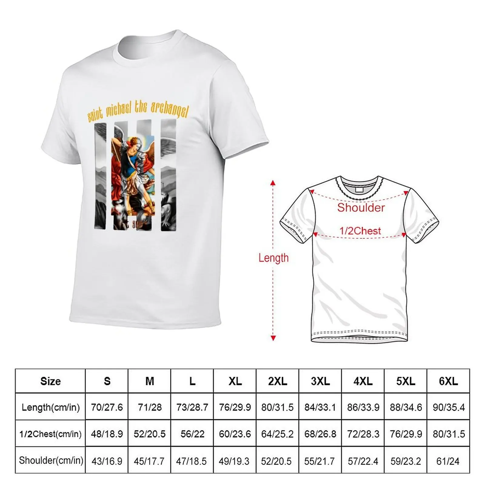 Saint Michael the Archangel - Petit Avion T-Shirt t shirts for man graphic tees man t shirt designer T-Shirt
