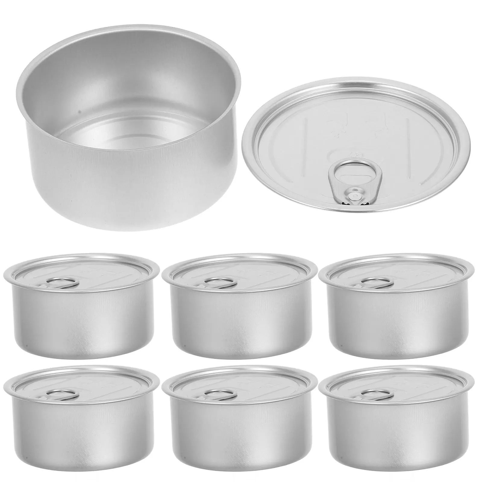 

10 pcs Aluminum Tin Cans Self-Sealing Tea Coffee Pet Food Storage Leakproof Lightweight Easy-Open For Travel Outdoor Cake Cookie