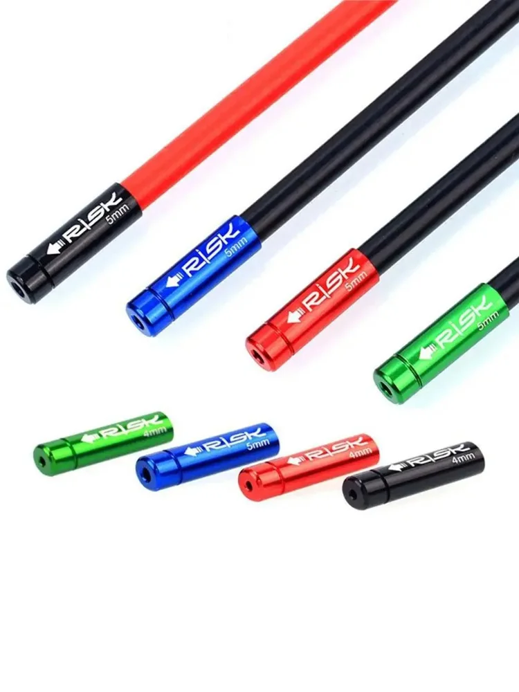 AliExpress RISK bicycle shift brake cable cover 4mm 5mm MTB Road bike brake cable end cap Aluminum Alloy cable tip Cover Bike part