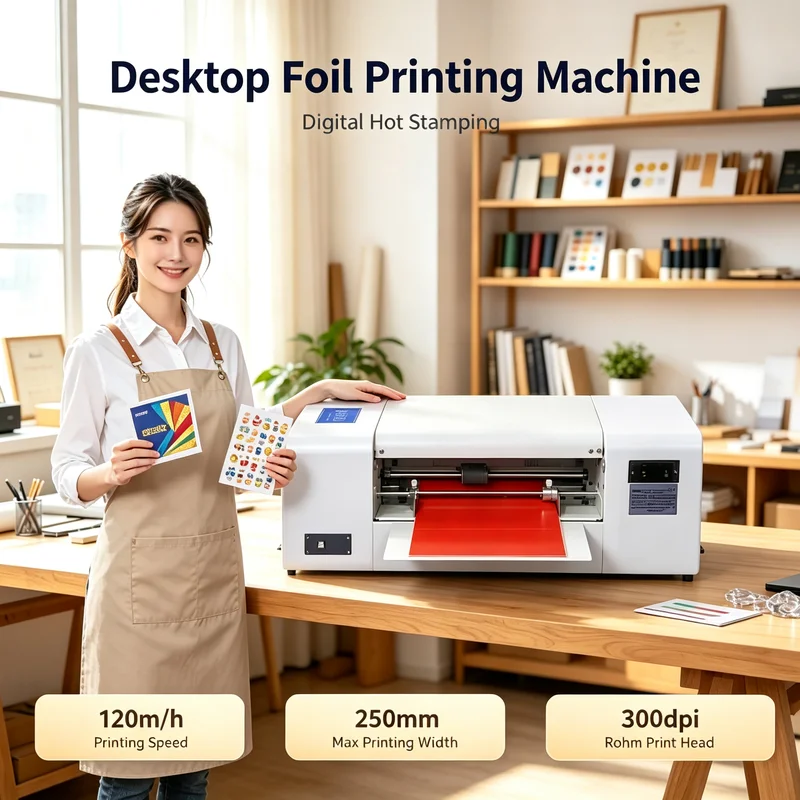 Desktop Hot Foil Stamping Machine Amydor Foil Printer 360C Leather Pvc Sheet Foil Press Machine