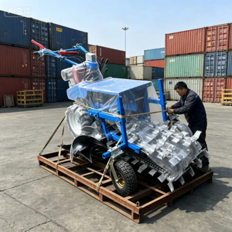 Mini Hand Held Chain Trencher Self Propelled Portable Ditching Machine for Orchard Garden Underground Cable Laying Projects