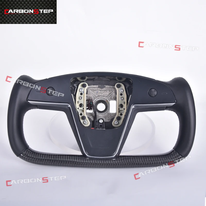 

Low Price Yoke Plaid Carbon Fiber Steering Wheel In Stock For Teslas Model S X 3 Y