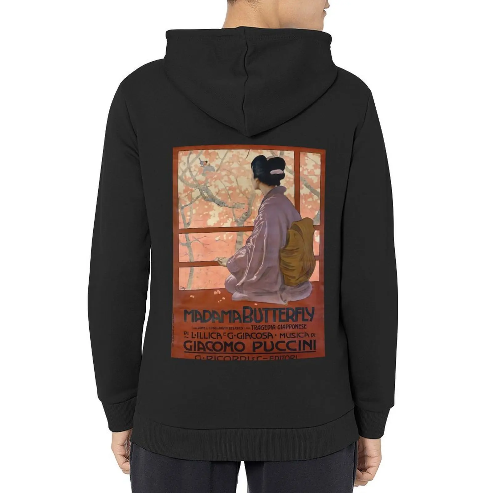 

Madama Butterfly, opera poster Hoodie mens clothes mens designer clothes korean clothes winter men's hoodies