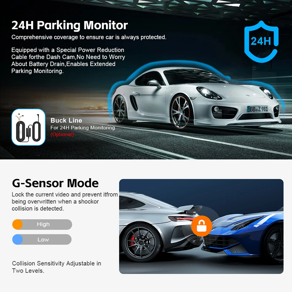 1.97 "Dash Cam 4K 2160P كاميرا DVR للسيارة دعم WIFI GPS عدسة مزدوجة محرك الفيديو مسجل Dashcam تسجيل الصندوق الأسود للرؤية الليلية