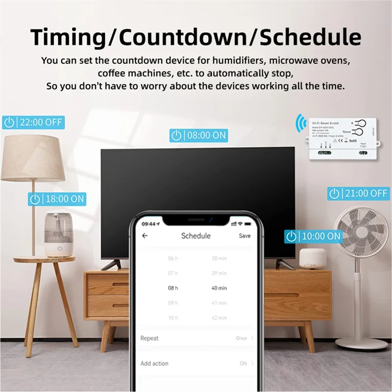 Умный переключатель POP-lWiFi EWeLink DIY Таймер + пульт дистанционного управления 1 канал 7-32 В 2,4G Wi-Fi Модуль домашней автоматизации для Alexa Google Home