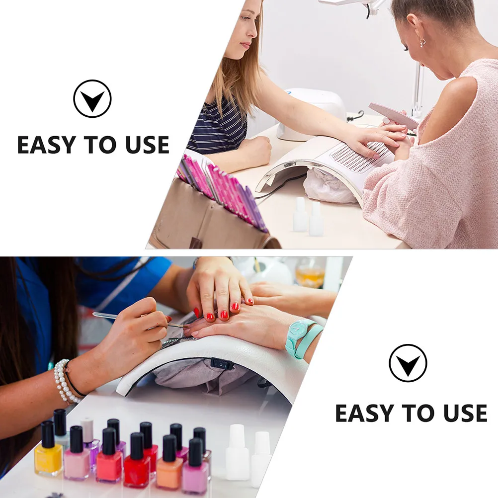 22Pcs Empty Nail Base Bottles 10Ml with Brush for Gel Polish Samples DIY Customization Portable Storage Reusable Design