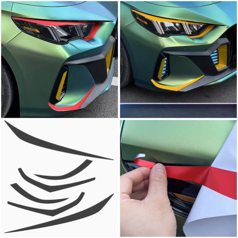 

For Trumpchi GAC Empow 2022 2023 Daylight Decorative Strip Headlights Eyebrow Eyelids Cover Headlamp Cover Color Changing Film