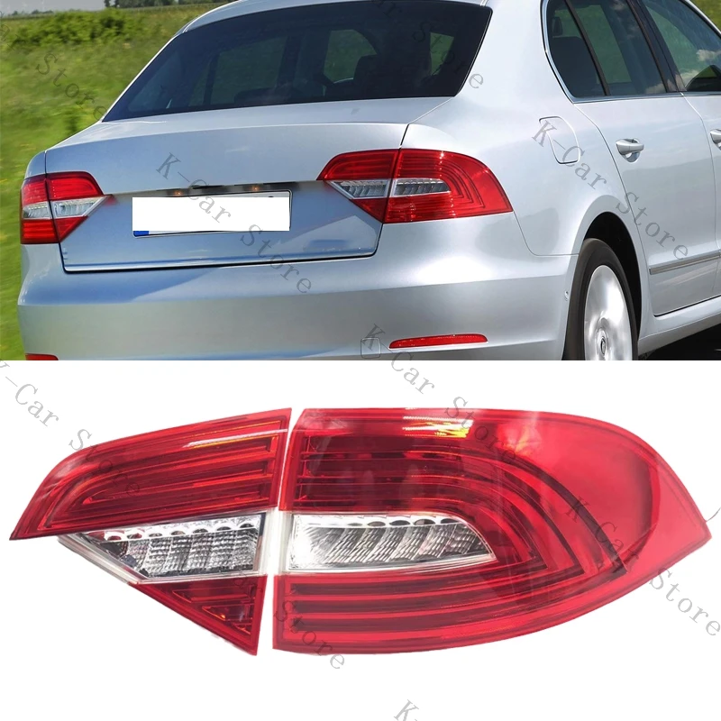 Car Light Accessories For Skoda Superb 2013 2014 2015 Rear Bumper Tail Light Brake Stop Reverse Lamp