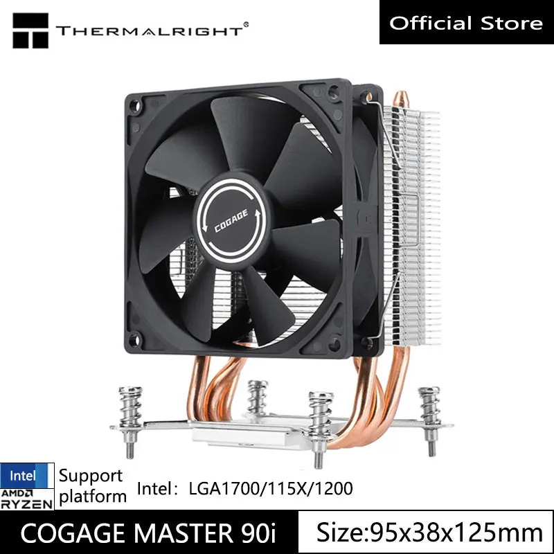 Thermalright-Cooler Master 90 I Radiador refrigerado a ar, 3 tubos de calor, 9cm, suporte para ventilador PWM, LGA1700, 115X, 1200