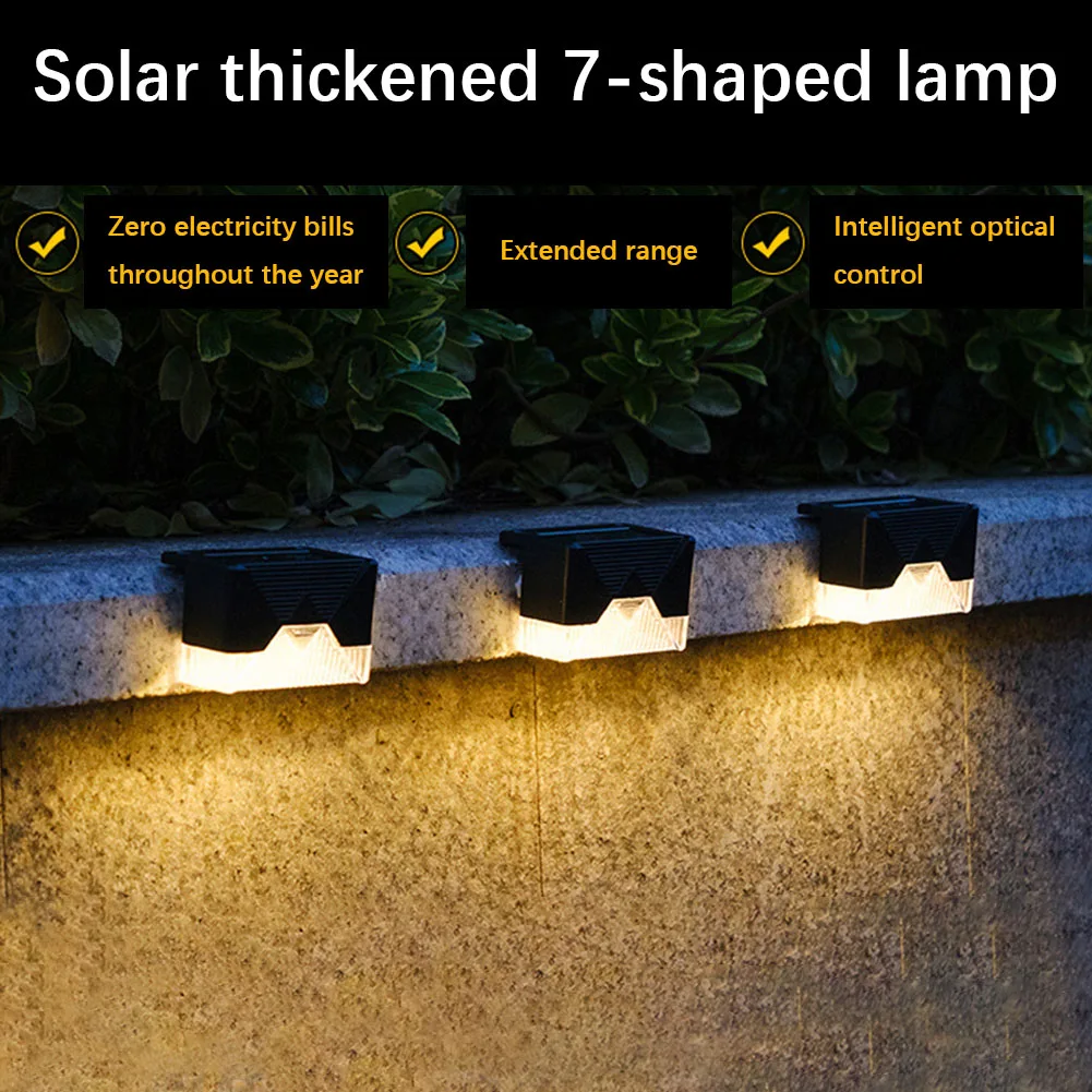 

4pcs Solar Deck Lights IP65 Waterproof LED Solar Step Lights For Outdoor Pathway Yard Patio Railing Stairs