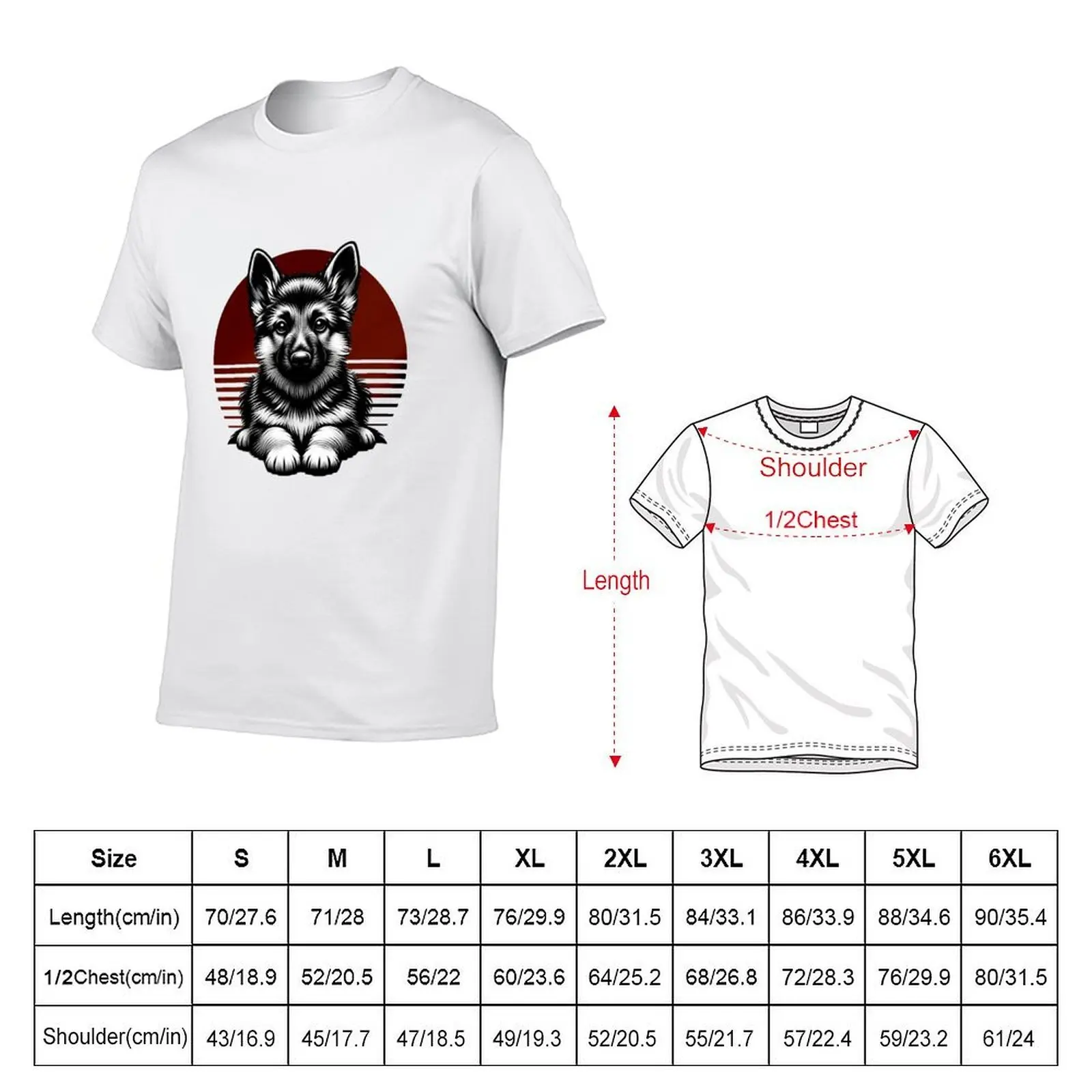 Dog German shepherds German Shepherd Drawing German Shepherd Lovers T-Shirt funny t shirts man man t shirts cotton T-Shirt