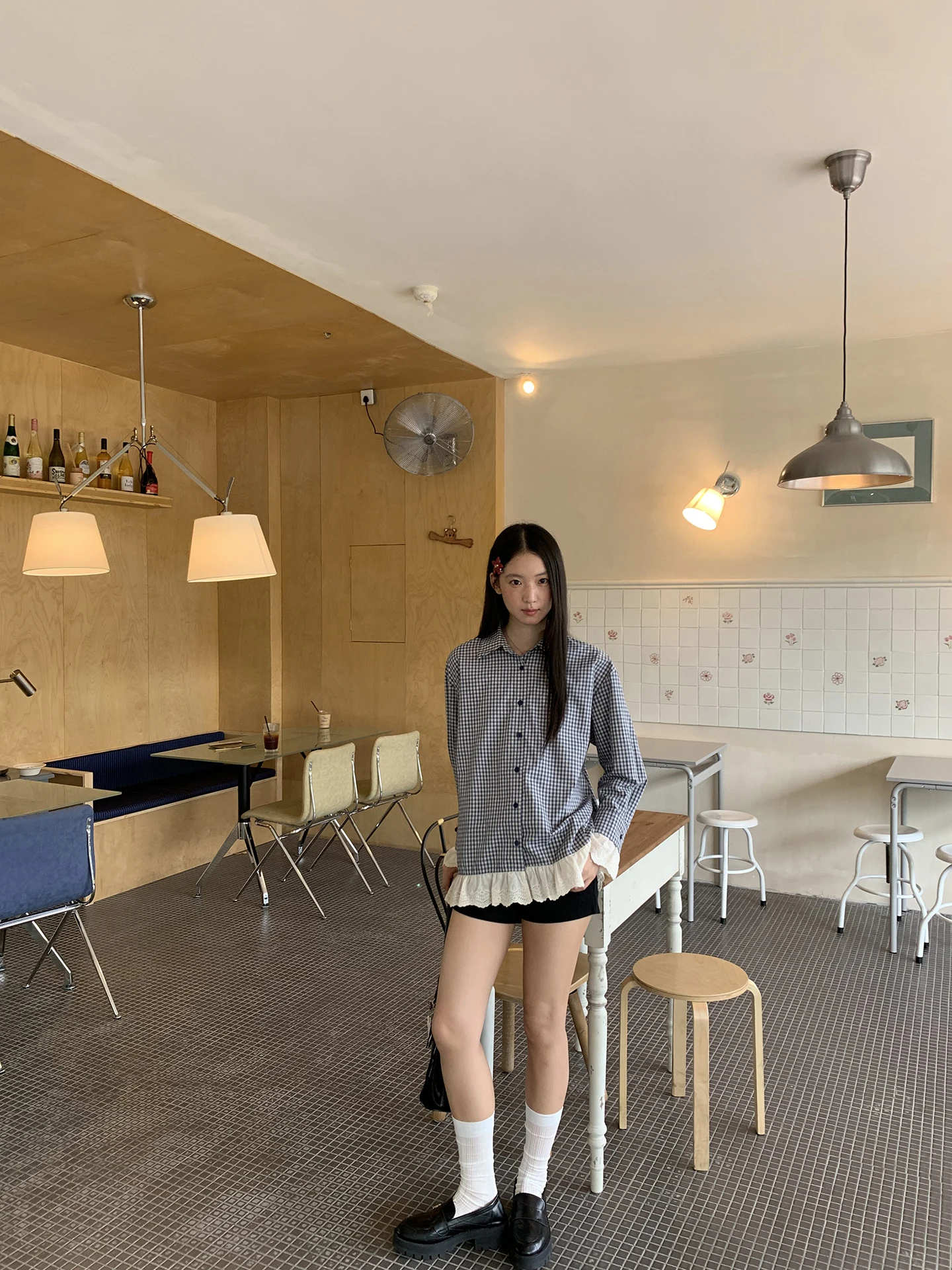 Csa Hoada de Manga Larga a Cuadros Azules para Mujer, Estilo Otoño 2025, Informal, Cómoda, Transpirable, de Aodón, con...