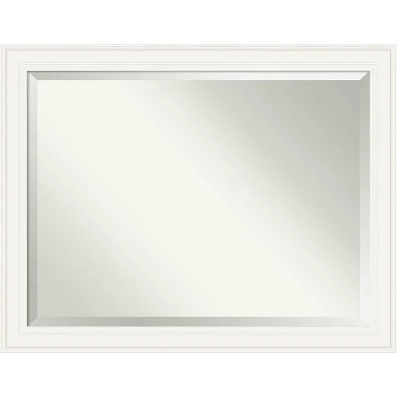 Bathroom Mirror, Ridge White Wall Mirror for use as Bathroom Vanity Mirror Over Sink (35.5 x 45.5 in.)