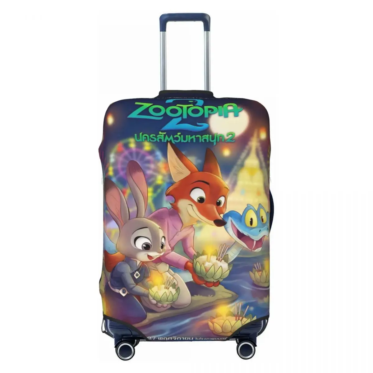 

2025 Movies Zootopia 2 Print Suitcase Cover Vacation Strectch Luggage Case Travel Protector