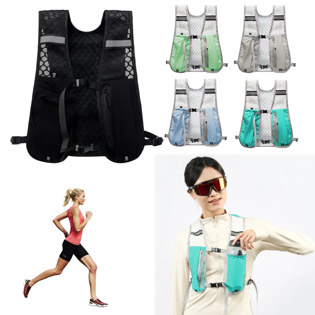 กลางแจ้งน้ําหนักเบา Hydration Vest Breathable Running Vest กระเป๋ากันน้ําไนลอนขี่จักรยานกระเป๋าเป้สะพายหลังกีฬากระเป๋าเป้สะพายหลัง