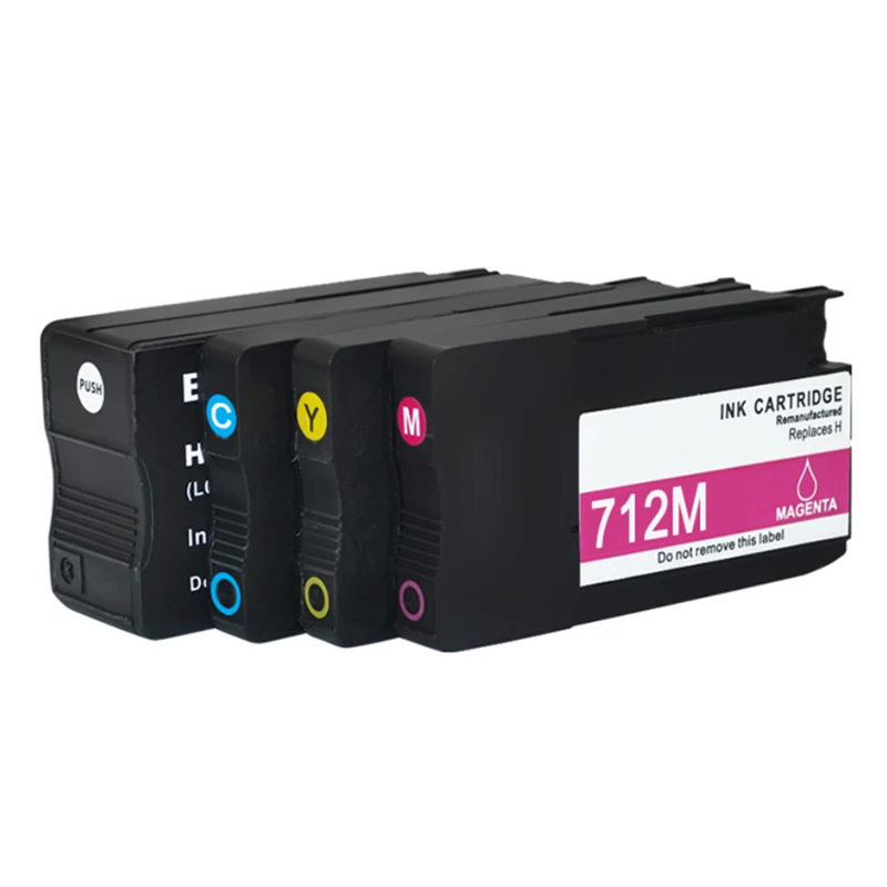 4Color Compatible for HP 712 712 Compatible Ink Cartridge for HP712 for HP Designjet T210 T230 T250 T650 T630 Printer