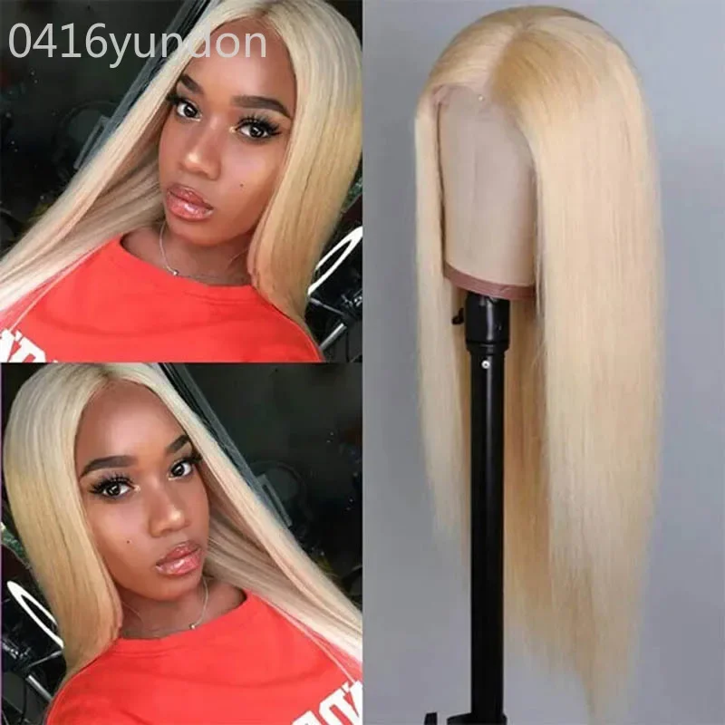 European and American women's 613 wig women's light gold chemical fiber long straight hair headgear