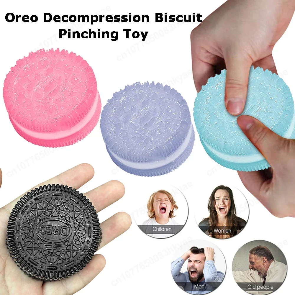 Taba Squishy Oreo,Cream Sandwich Squishy Oreo Sticky,Oreo Biscuit Stress Relief Toy,Decompression Venting Toy for Birthday Party