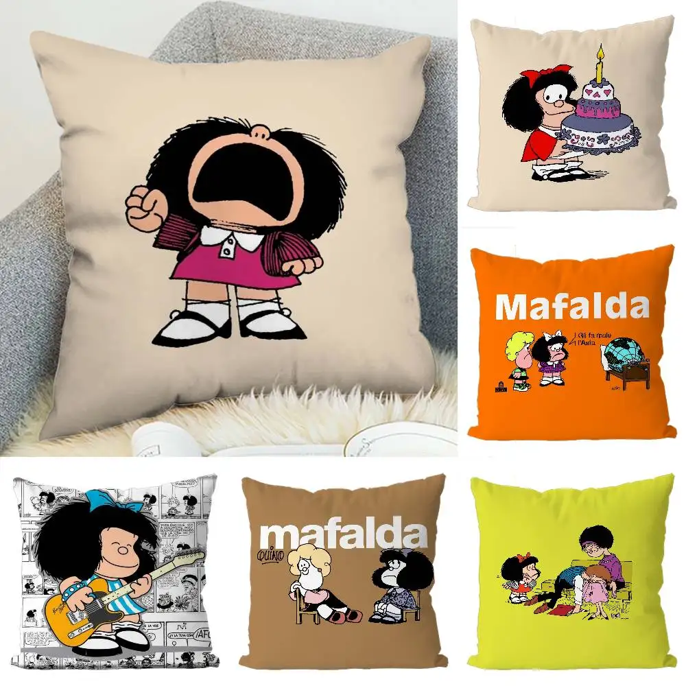 

Mafalda Pillow Case Luxury Double-sided For Car Pillows 45x45 Cushions Cover Home And Decoration Sofa Pillowcase 50x50