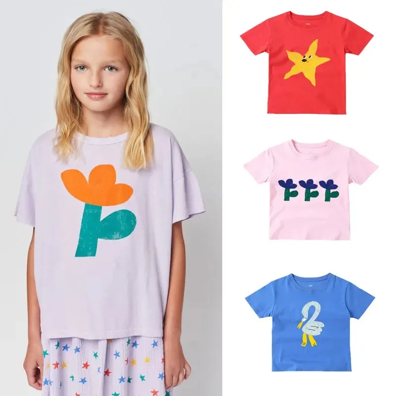 2023 New Kids T Shirts Cartoon Short-sleeve Tops for Kids Children T-shirt Girls Tees Boys Blouse Teen Outerwear Baby Clothes