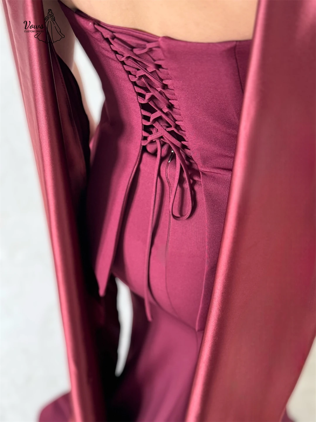 Vows Luxury Prom Dresses 2025 Ribbon Custom Made Dresses for Special Events Fishtail Skirt Satin Cloth Ball Gown Dress Evening