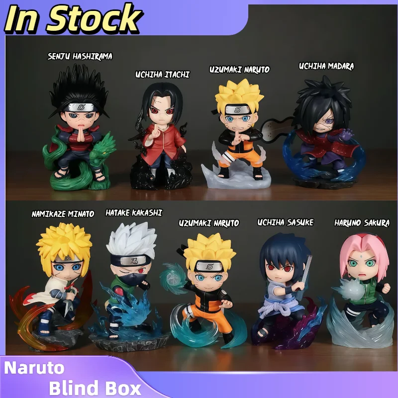 Figura Coleccionable Naruto Shippuden Ultimate Battle Blind Box, Uzumaki Naruto, Sasuke, Kakashi, Haruno Sakura, Itachi, Modelo de Escritorio, Juguete Decorativo