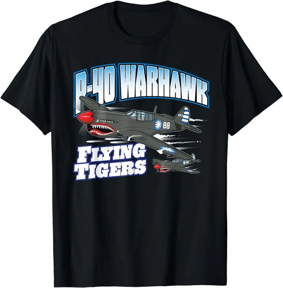 P-40 Warhawk Flying Tigers Warbirds Design Tee T-Shirt Y2K tops Unisex Summer Short Sleeve