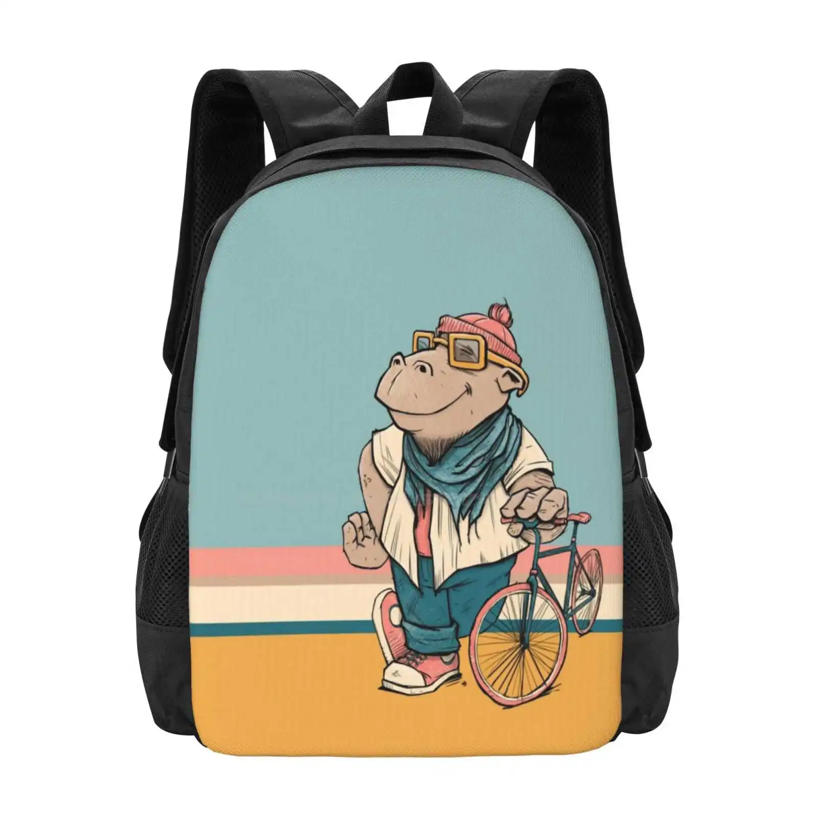 

Biking Is A Way Of Life Hot Sale Schoolbag Backpack Fashion Bags Hipster Bike Biking Retro Happy Life Style Animals