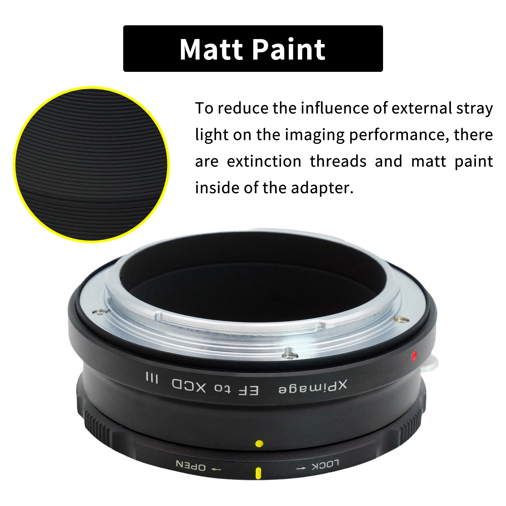 XPIMAGE EF naar XCD Lens Mount Adapter Ring Compatibel met Canon EOS Lenzen voor Hasselblad X Camera X1D X2D