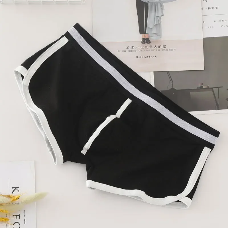 Boxer de sport en coton pour homme, sous-vêtement sexy en forme de U convexe