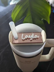 5pcs of Personalized Tumbler Name Tag, 30oz and 40oz Tumbler Name Tag, Tumbler Name Plate, Water Bottle Lid Topper