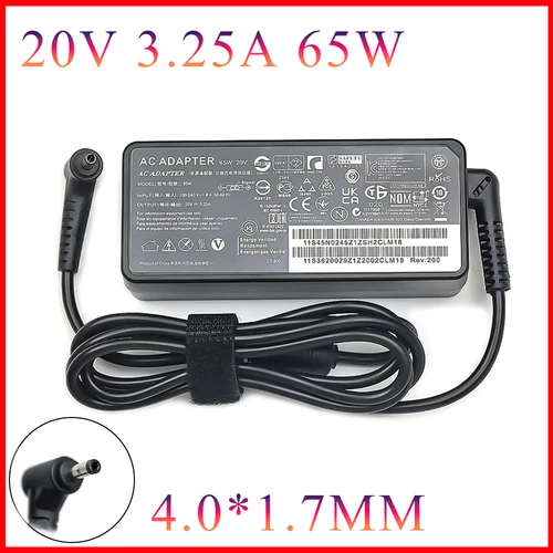 Cargador de ordenador portátil de 20V 3.25A 65W para Lenovo IdeaPad 330 330s 320 320s 120s 130 310 510 520 530S Yoga 310 510 520 530 710 510-14ISK