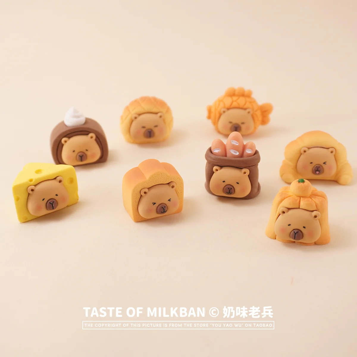 Capybara – Mini modèle Original de la série alimentaire, modèle de pain mignon, ornement de bureau, cadeau d'anniversaire et de noël pour enfants, 2025
