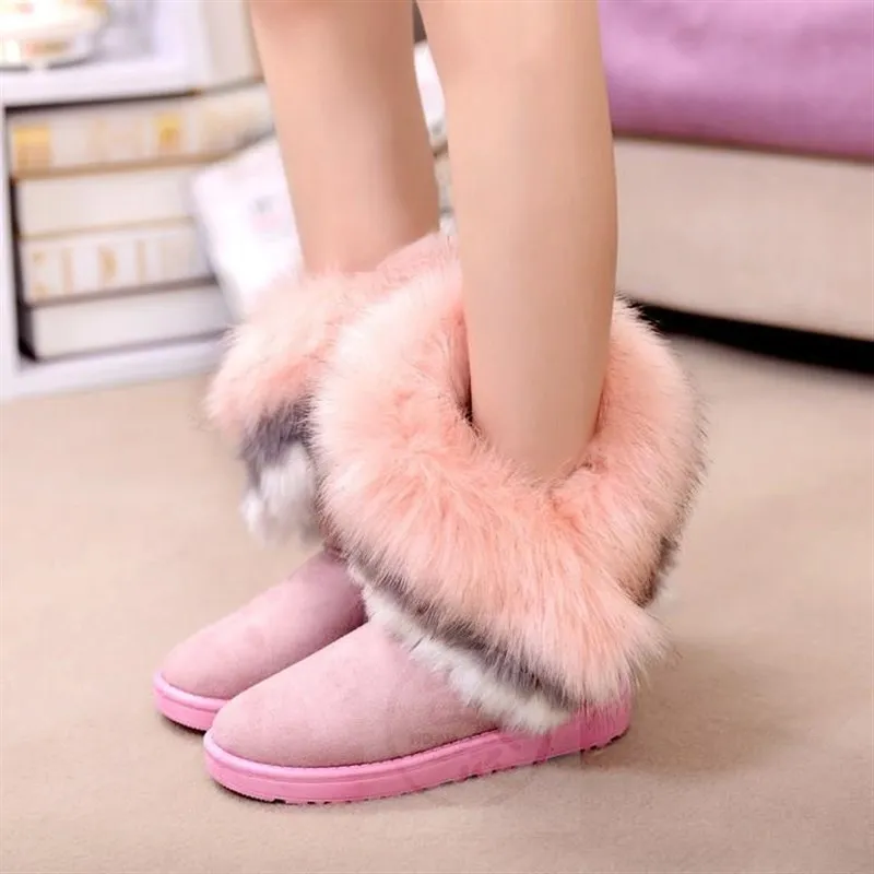 

Большие женские повседневные шерстяные ботинки Cotton oes, теплые модные ботинки из искусственного материала, хлопок, на плоском каблуке, весна-лето