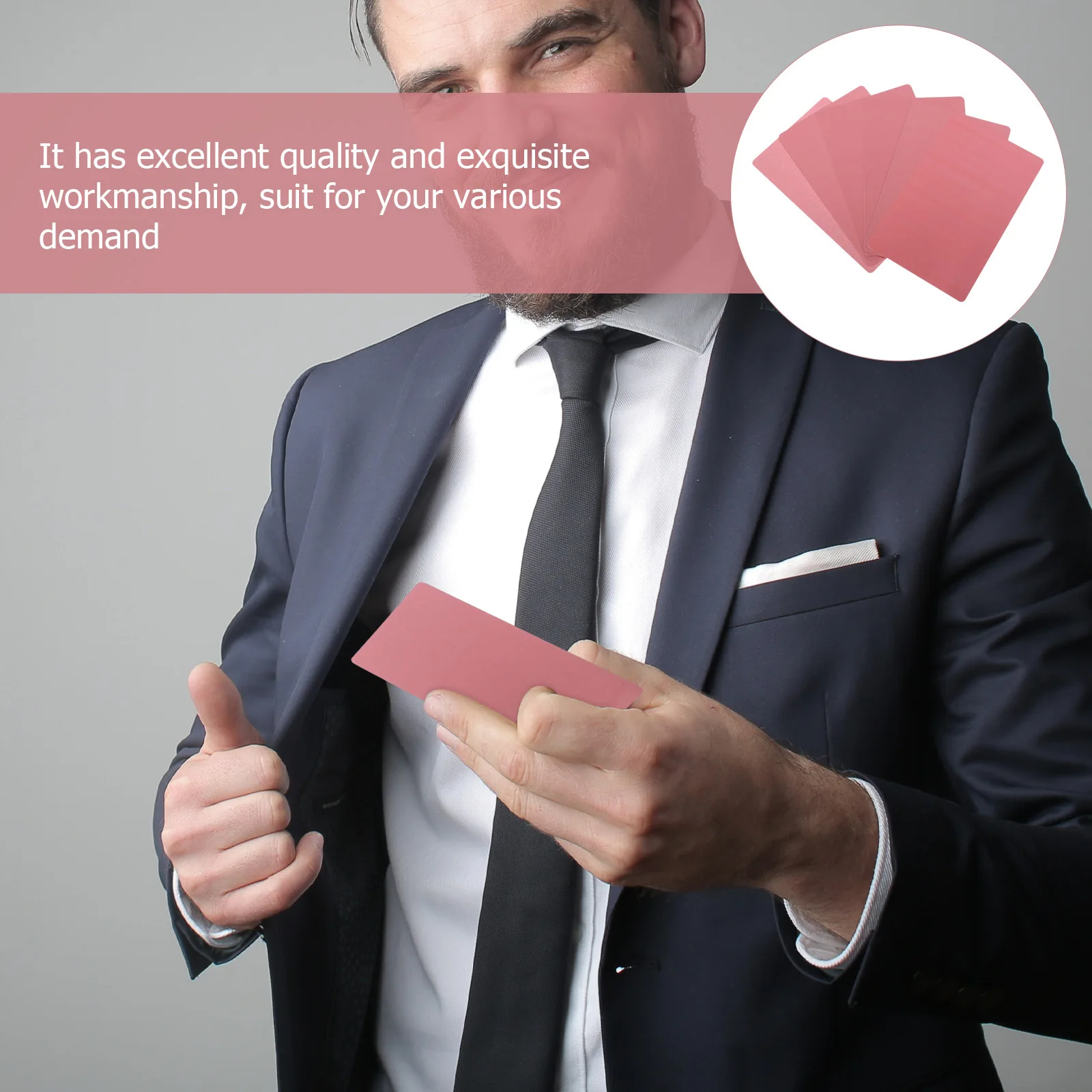 

50Pcs Sublimation Business Card Aluminum Alloy Metal Sheets Blank Name Cards Marking Machine Test Cards Aluminum Business Card