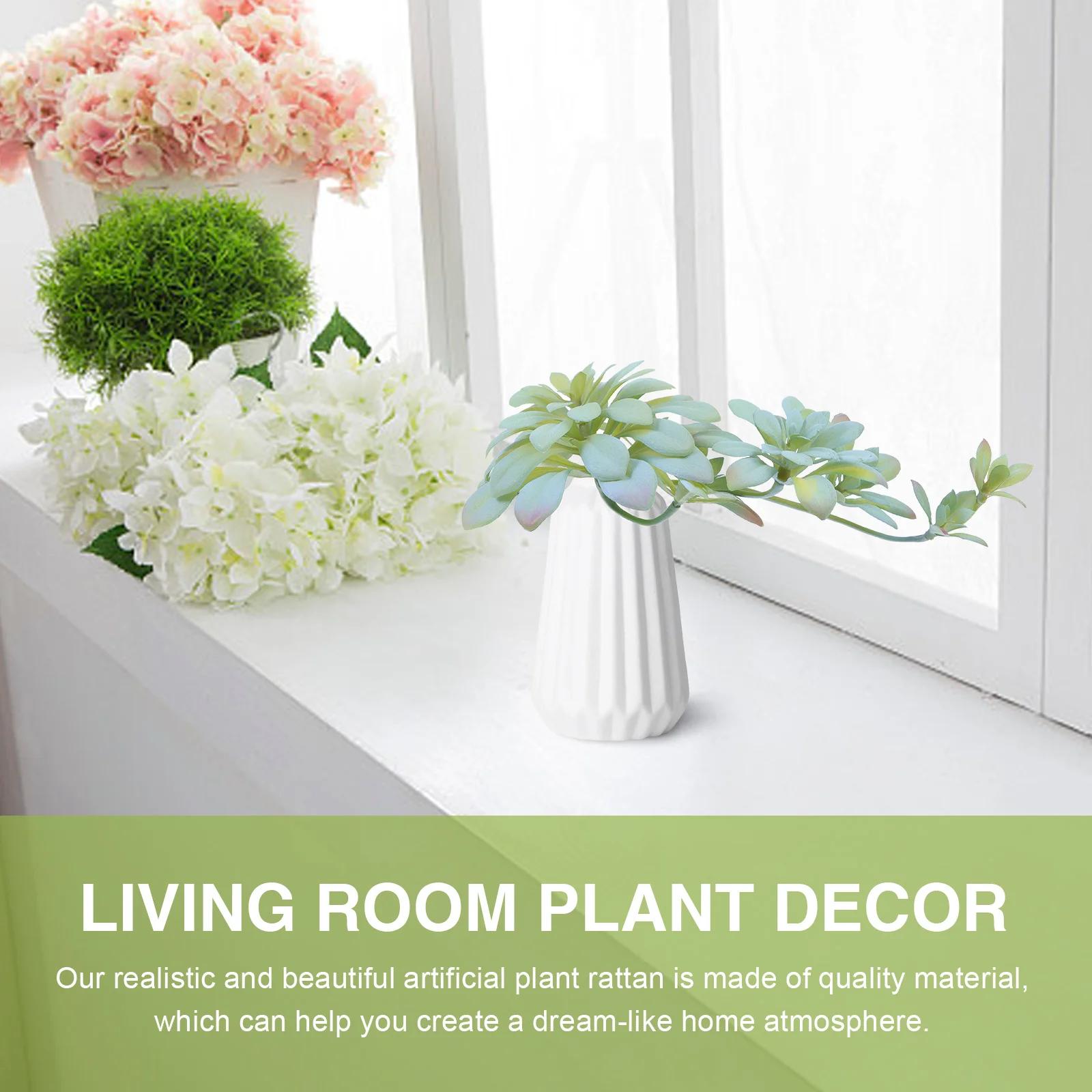 

1Pcs Simulated Plant Rattan Decor Fine Workmanship Lifelike Home Decor Wedding Scene Photo Prop Vivid Fake Plant Adorn