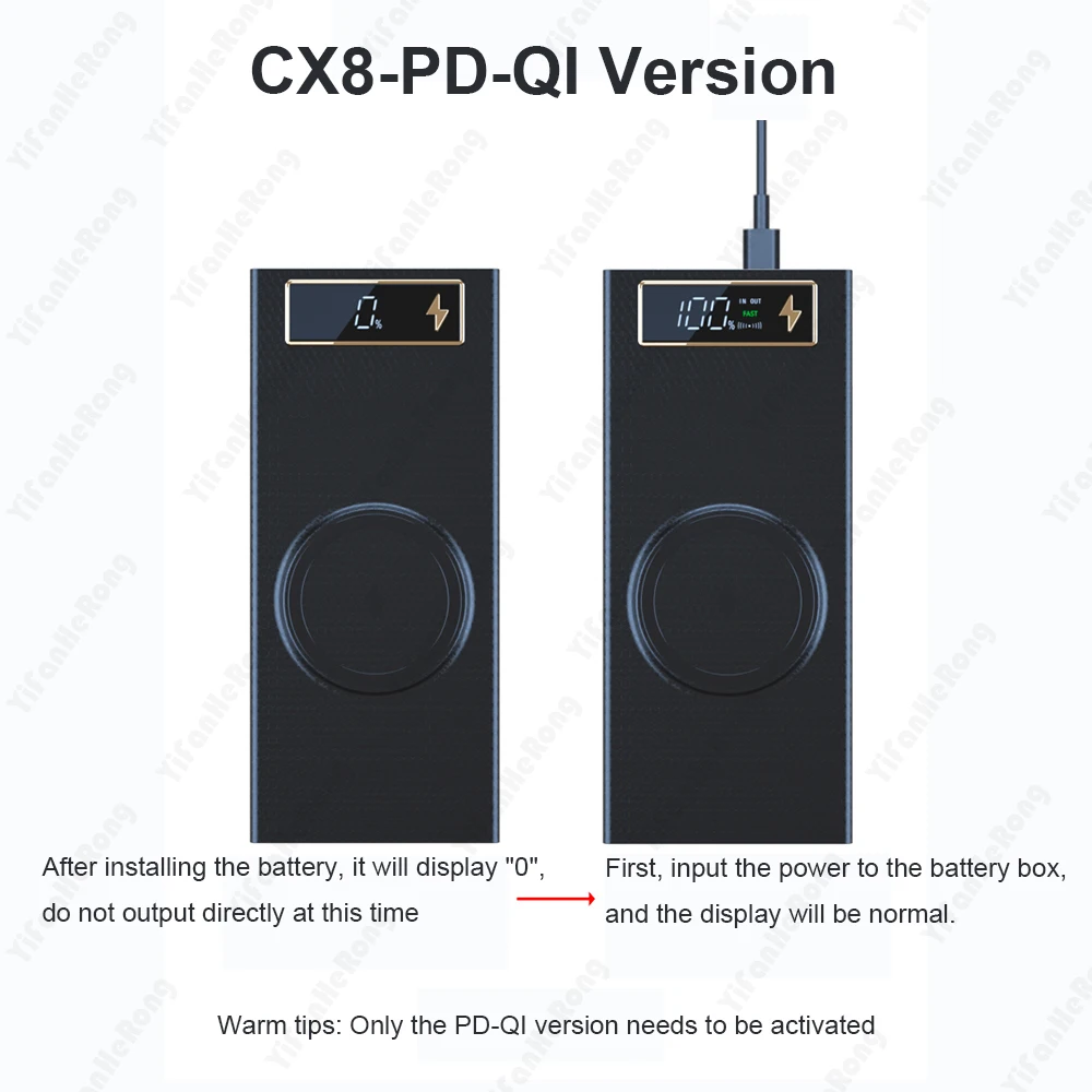 QC3.0 6x18650 Battery Power Bank Case Quick Charge Wireless Powerbank Phone Holder 18650 Battery Storage Box For iphone6 Plus