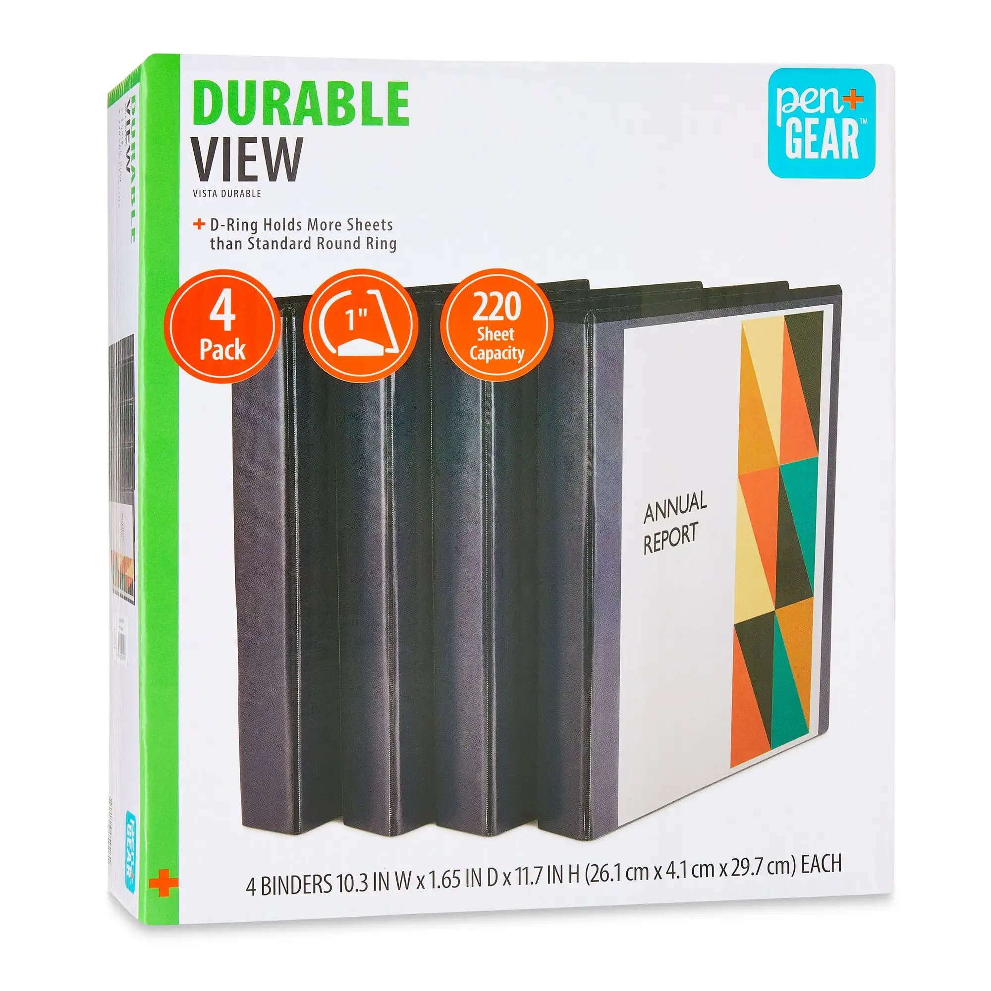 مجمدات حلقة د للقلم + الترس ، منظر دائم ، أسود ، 4 عد ، 1 في