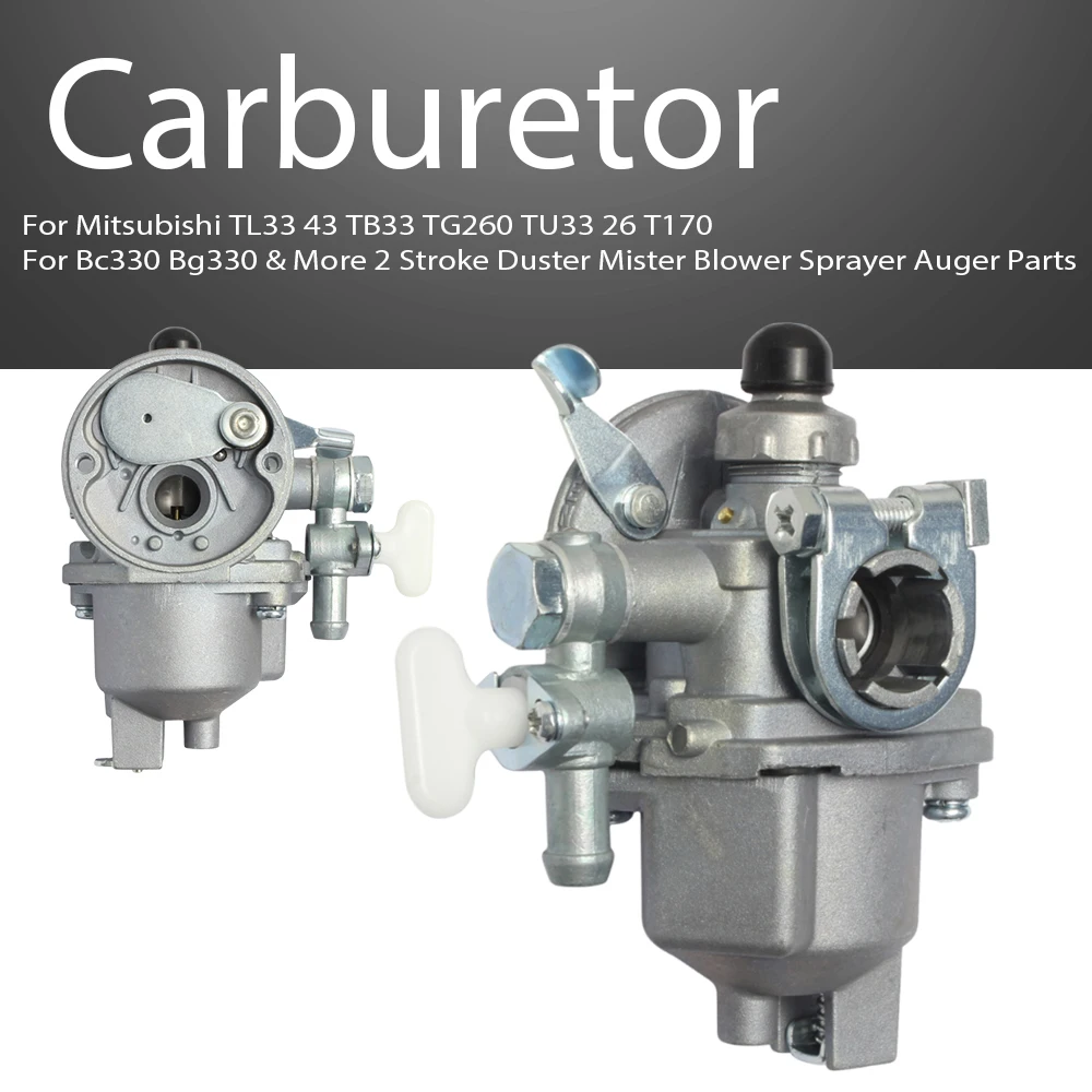 

Carburetor For Mitsubishi TL33 43 TB33 TG260 TU33 26 T170 Bc330 Bg330 & More 2 Stroke Duster Mister Blower Sprayer Auger Parts