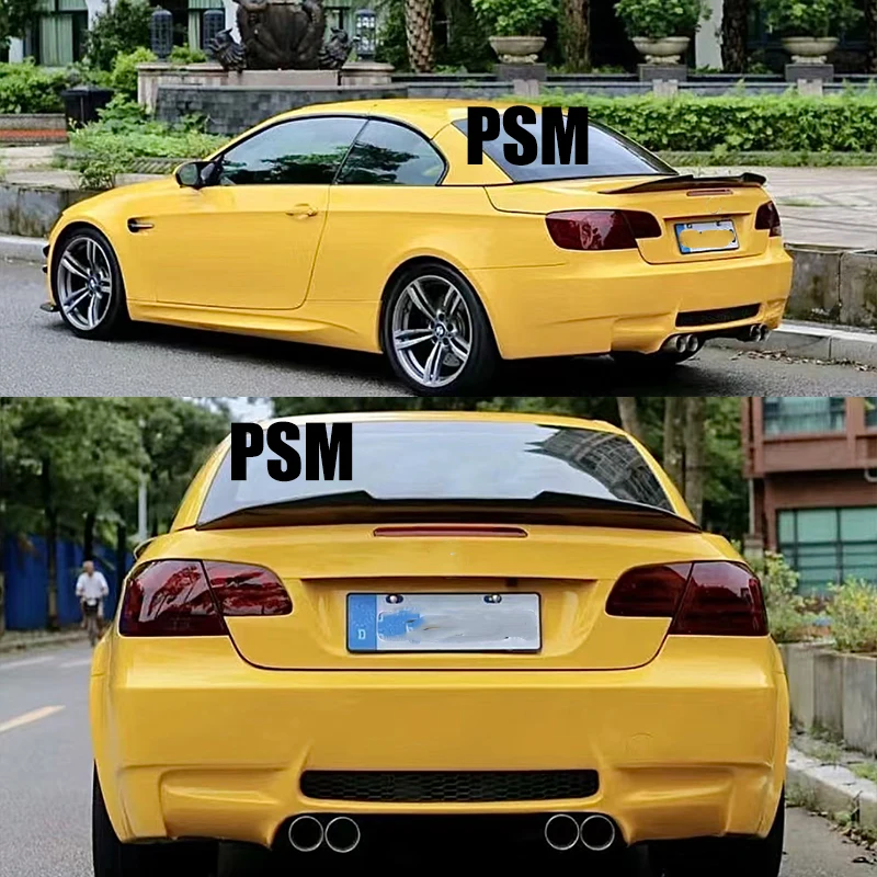 Do BMW 3 serii E93 2006-2013 M4 PSM MP części modyfikacja samochodu z włókna węglowego, pokrywa bagażnika spoiler