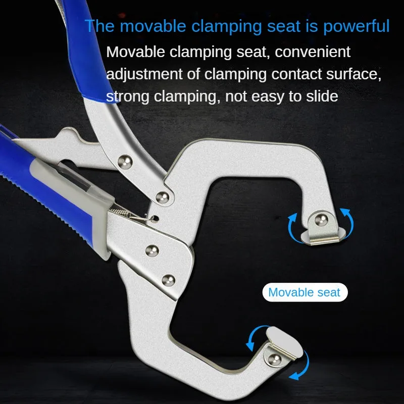 RUR Multi-function Pliers Industrial C-type Pressure Plier Heavy-duty Clamp Tools 6/9/11/14/18 Inch Woodworking Fixed Pliers