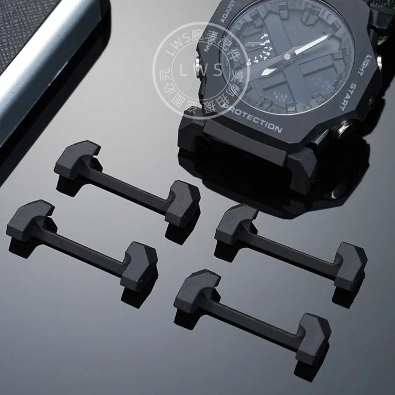 GA-2300 ساعة موصل ل كاسيو GA2300 GA 2300 تعديل الجلود المطاط حزام النايلون محول 24 مللي متر محول الفولاذ المقاوم للصدأ