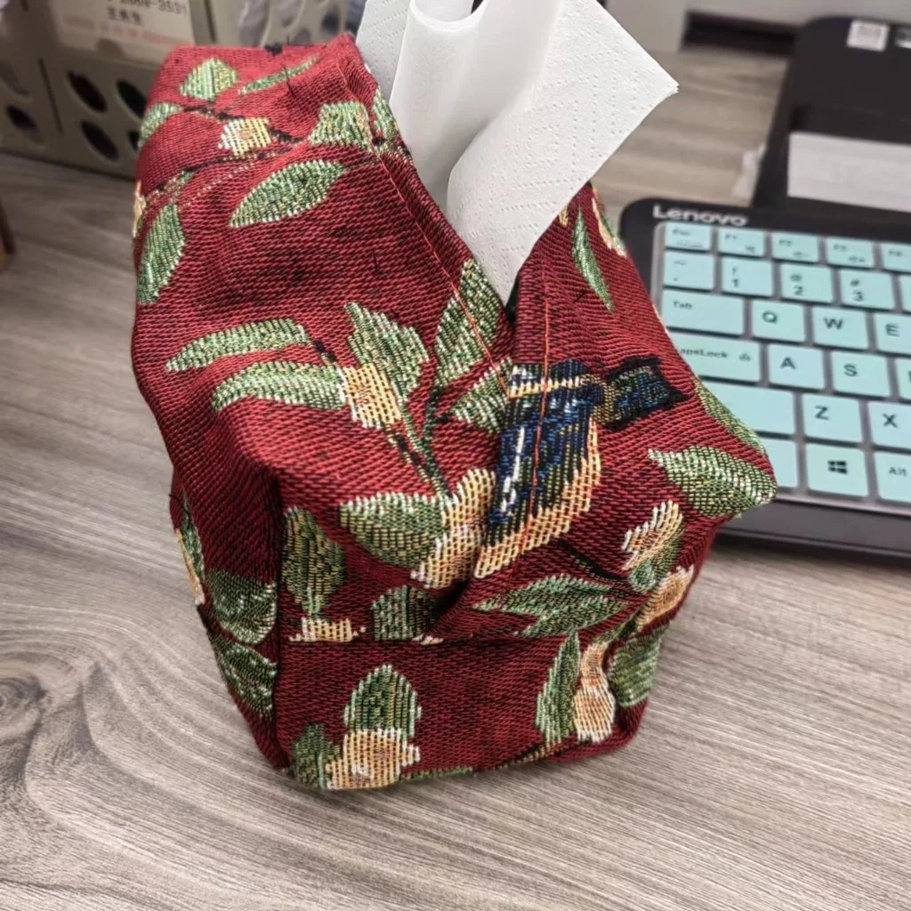 Papier Zeichnung Tasche Tissue Box Europäischen Retro StilTissue Fall Tissue Abdeckung Stoff Zeichnung Box Wohnzimmer Papier Haushalt Desktop – Detail 10